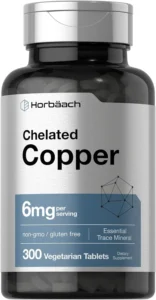 Chelated copper